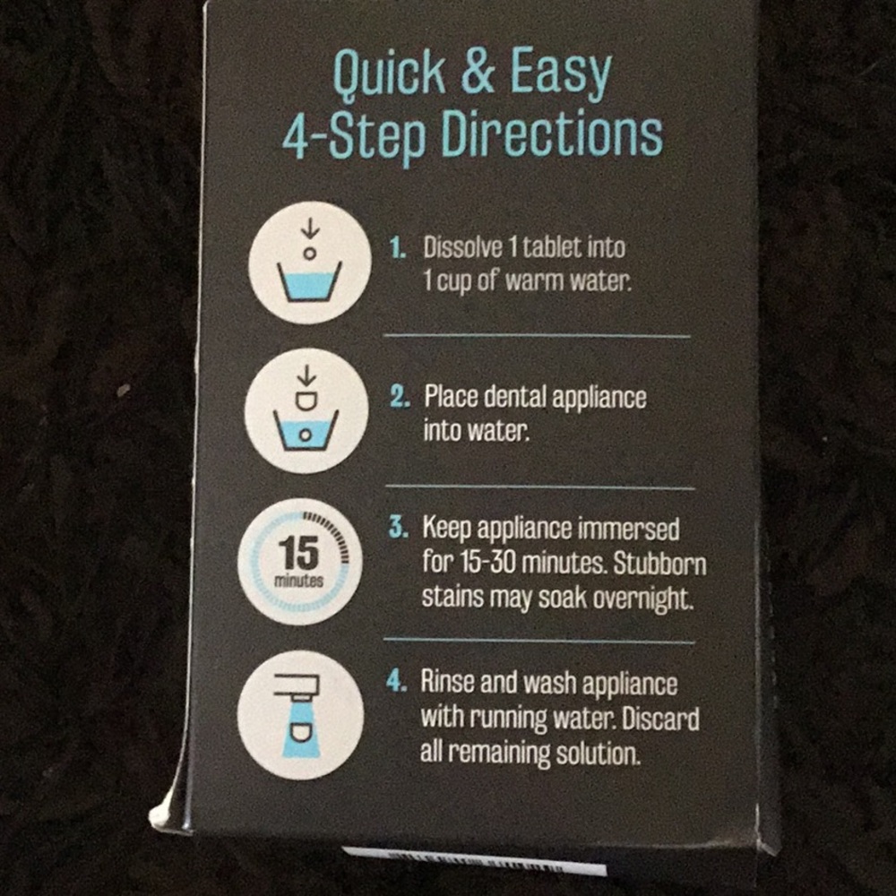 120 EXTRA STRENGTH Retainer Cleaner Tablets -for Dentures, Mouth Guards, +++ - Picture 2 of 2